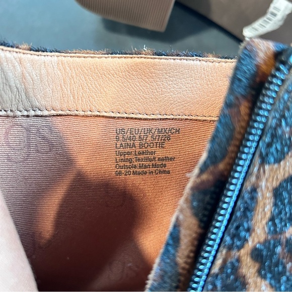 Gentle Souls sz 9.5 calf hair leather Leopard Print Ankle Booties NEW! - Picture 14 of 15